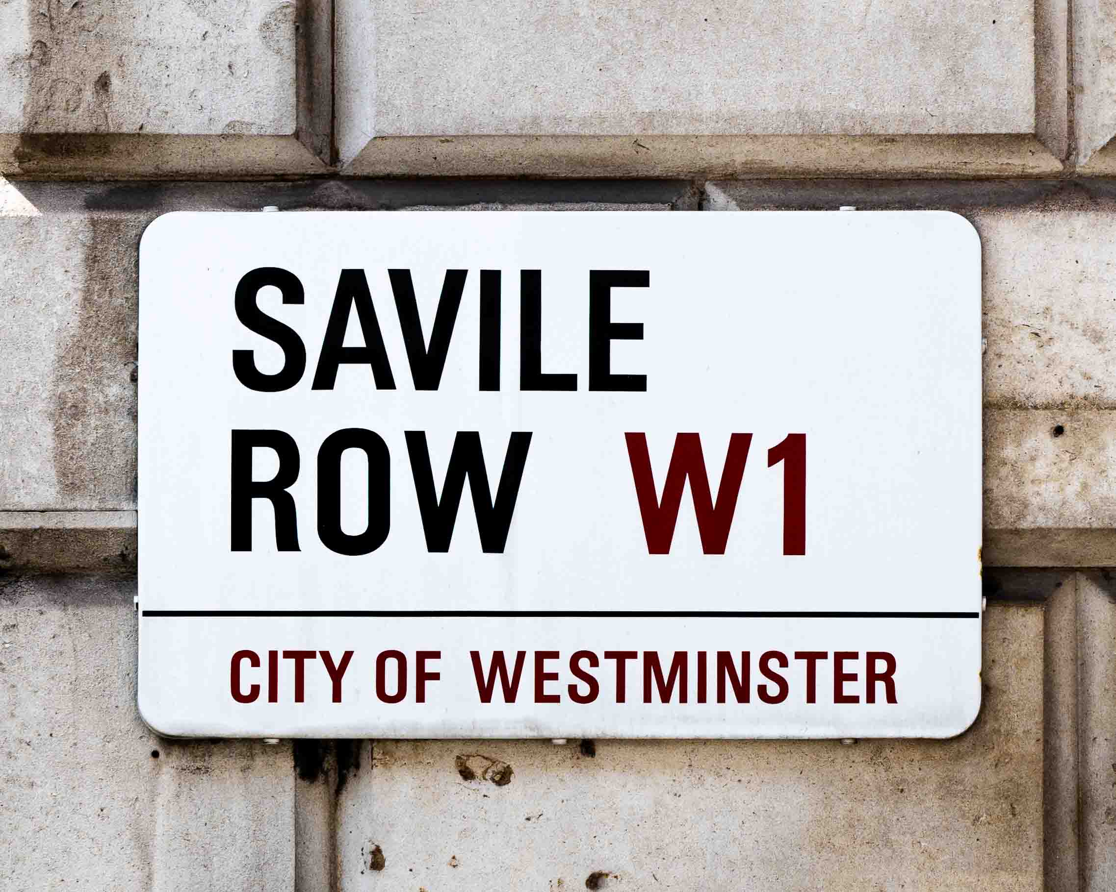 Savile Row Street Sign - Westminster
