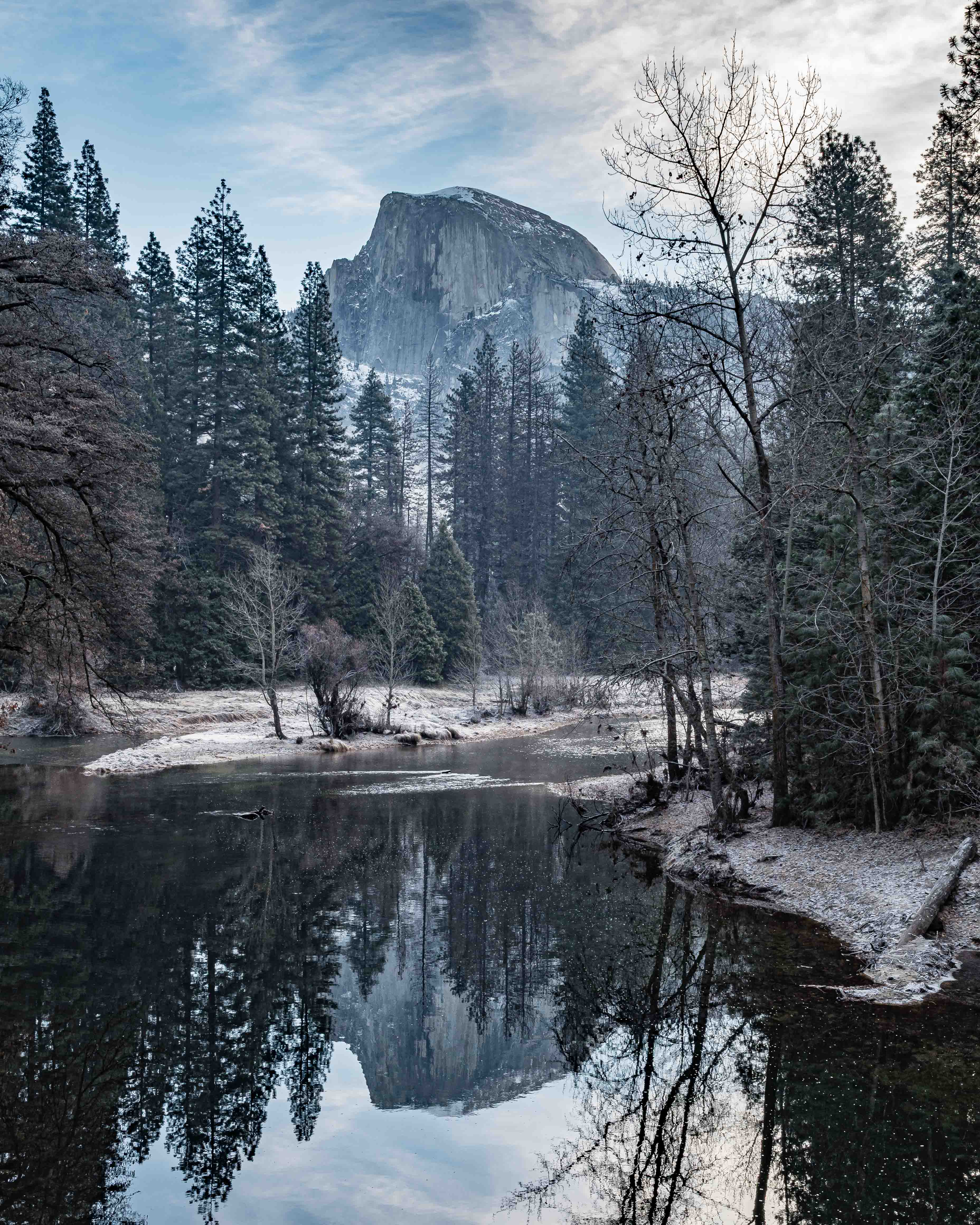 Half Dome Reflected in the Merced River - Yosemite, California