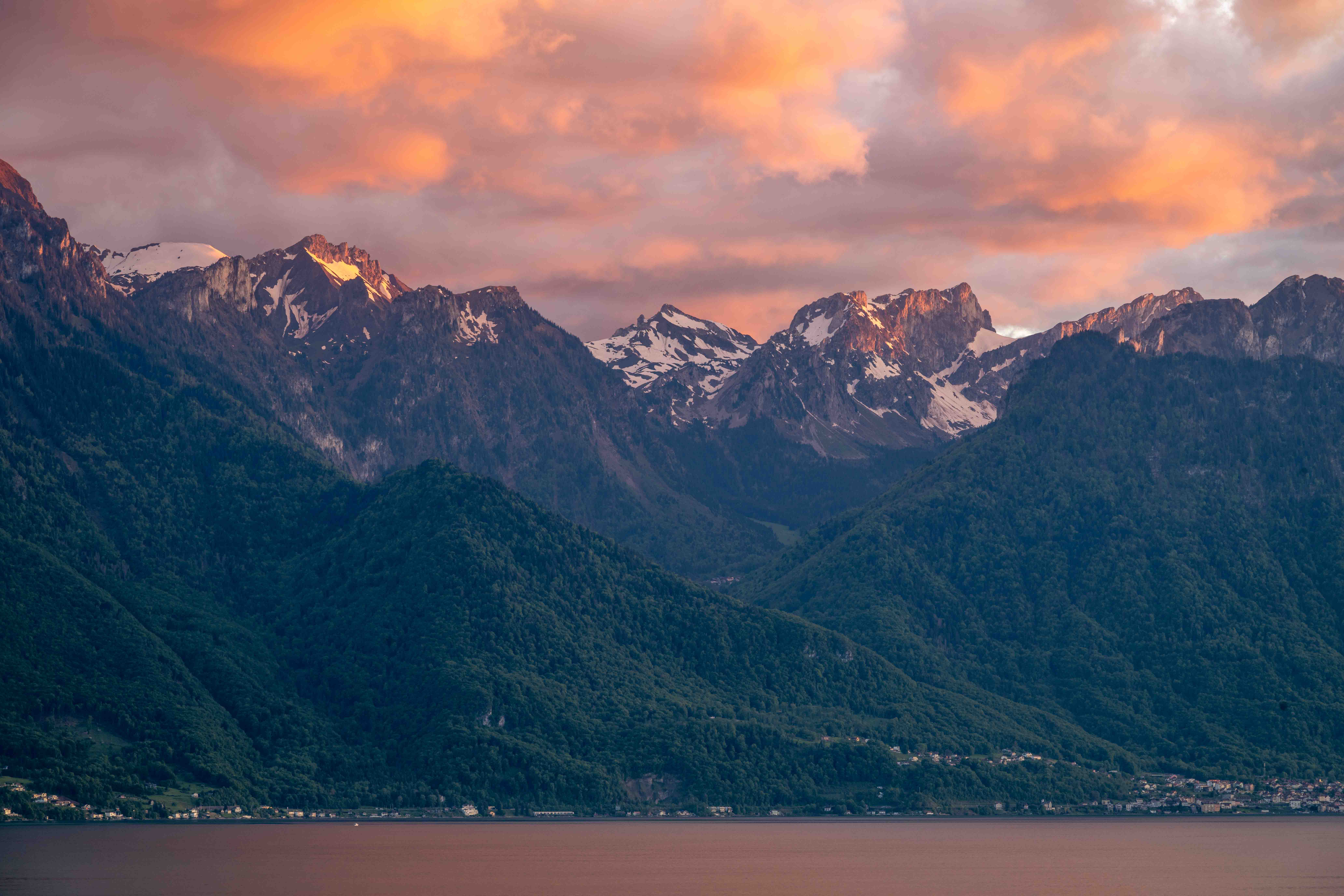 Alpine Sunset over the Lake - Lake Geneva