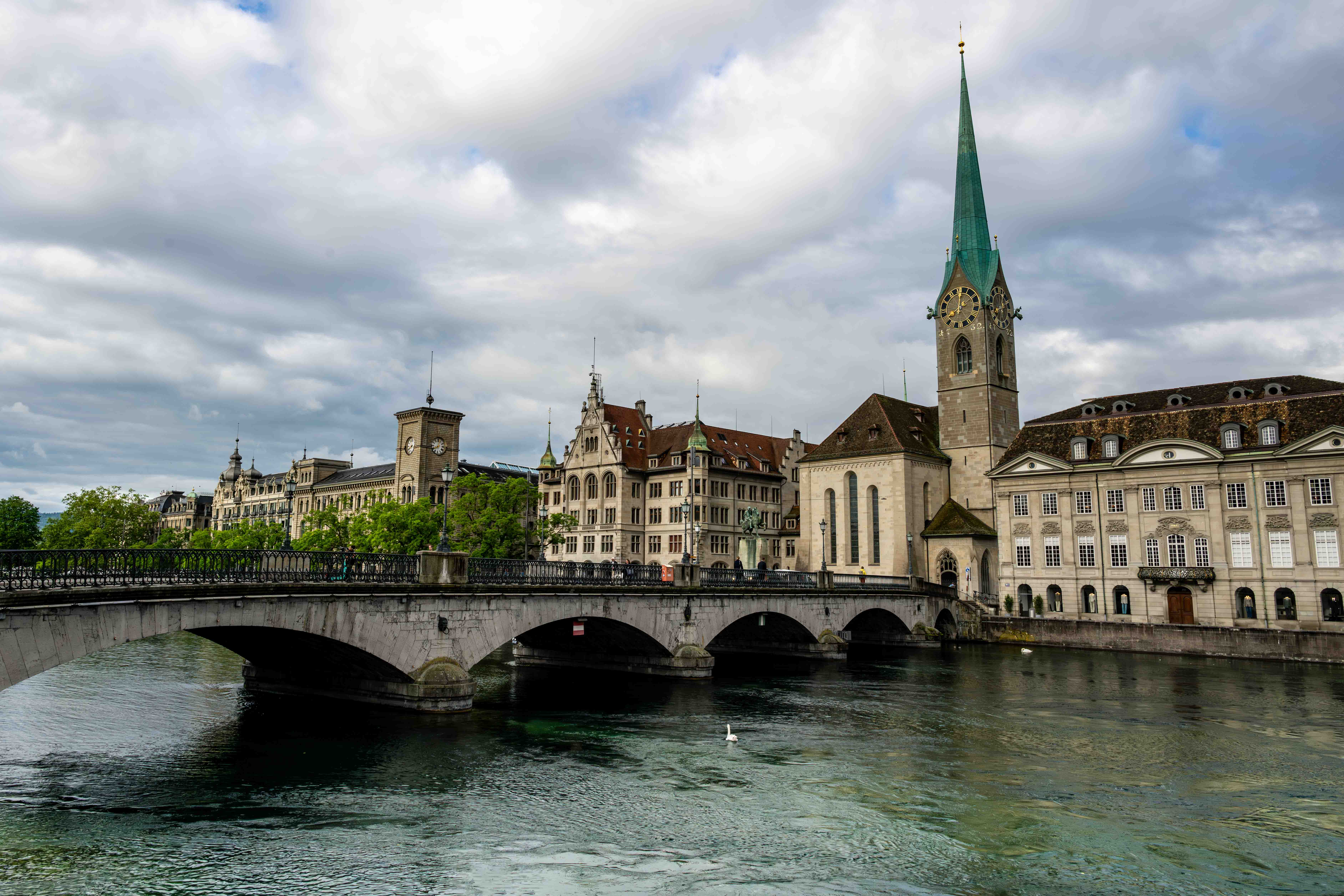 Fraumünster and the Limmat River - Zurich