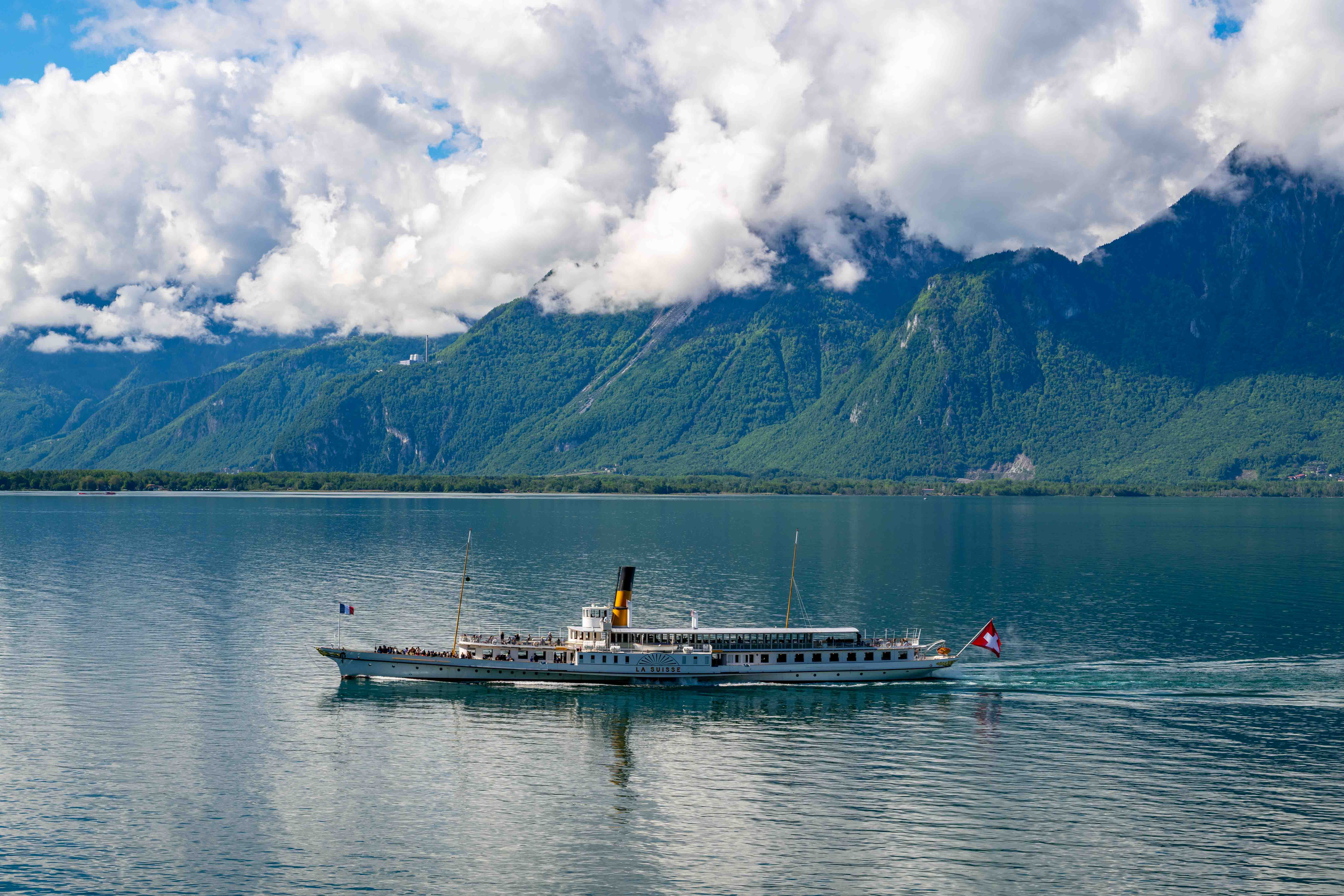 Paddle Steamer on Lake Geneva - Lake Geneva